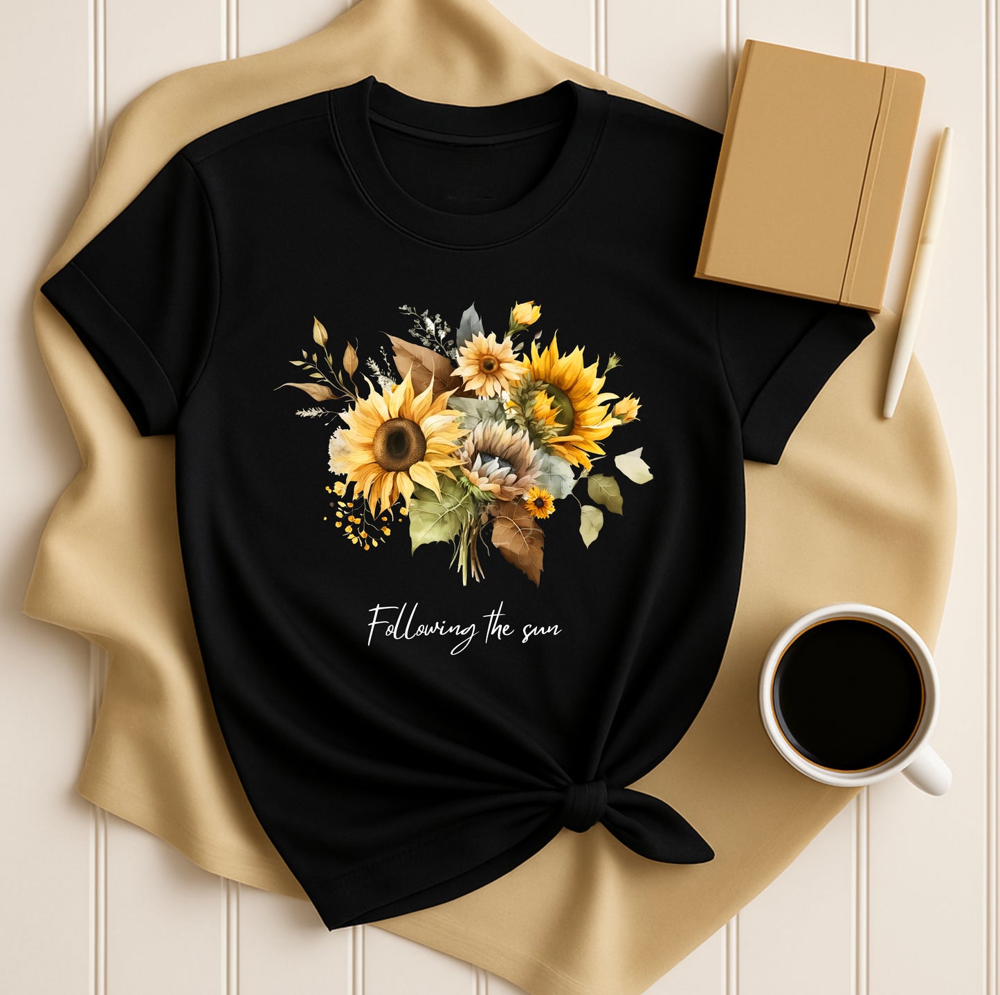 Sunflower- Inspired Unisex T-Shirt, Summer Vibes Apparel, Following the Sun Shirt,